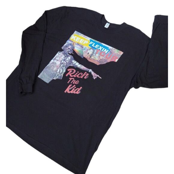 Rich The Kid Long Sleeve Black Tee Shirt In Men's XL - Picture 1 of 3